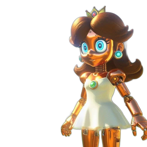 robot, dress, concept art, 3d render transparent PNG cut-out