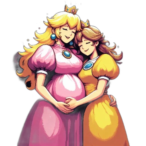 crown, dress, pixel art, concept art transparent PNG cut-out