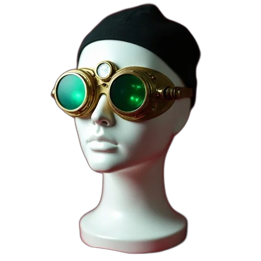 hat, mask, jewelry, staff transparent PNG cut-out