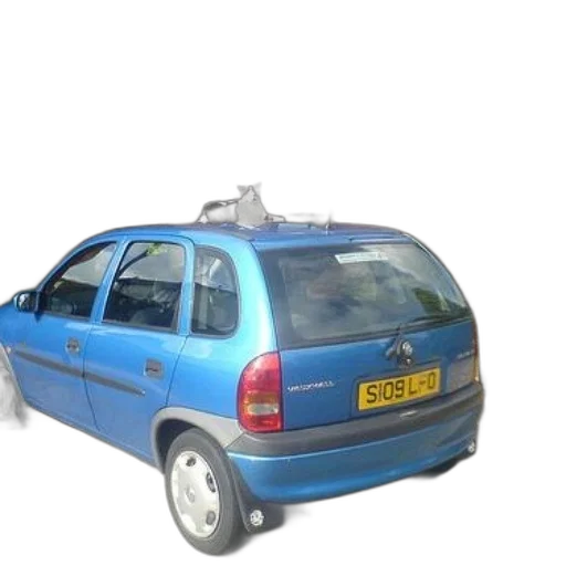 car, 3d render, blue, cat transparent PNG cut-out
