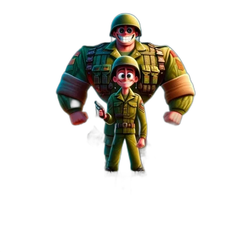 jacket, robot, weapon, creature transparent PNG cut-out