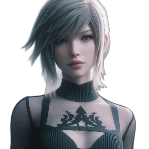 dress, face, jacket, hair transparent PNG cut-out
