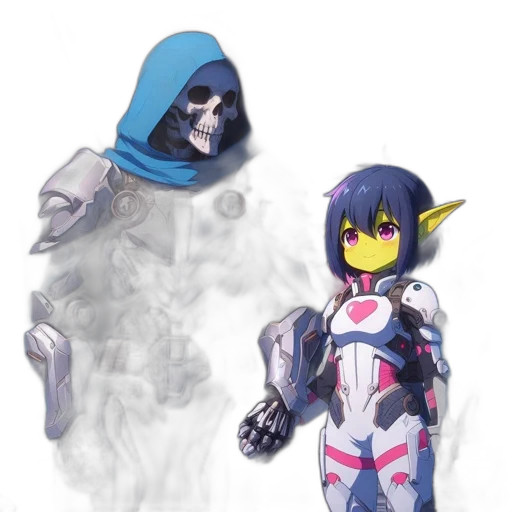 robot, mask, weapon, staff transparent PNG cut-out