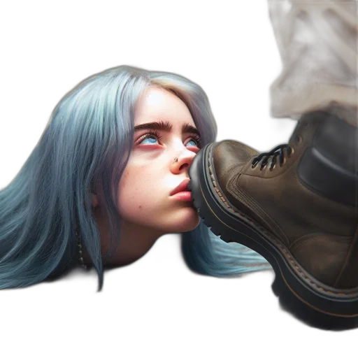 shoes, face, hair, mask transparent PNG cut-out