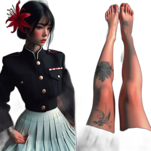 dress, shoes, weapon, concept art transparent PNG cut-out