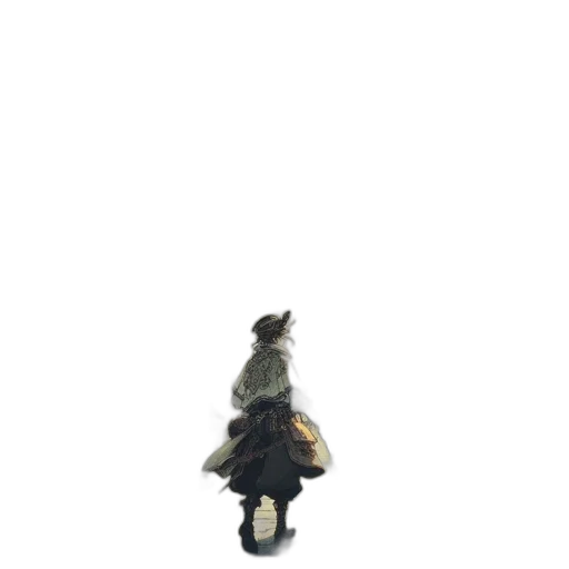 dress, hat, staff, animal transparent PNG cut-out