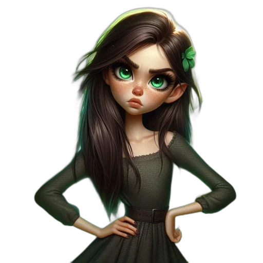 staff, dress, fantasy art, cartoon transparent PNG cut-out