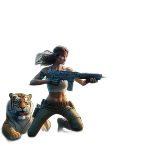 weapon, animal, concept art, 3d render transparent PNG cut-out