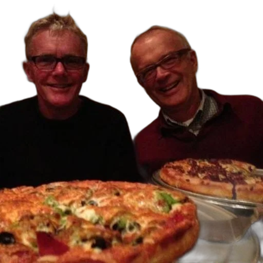 food, two, men, pose transparent PNG cut-out