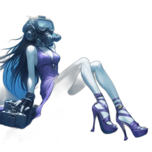 robot, dress, shoes, concept art transparent PNG cut-out