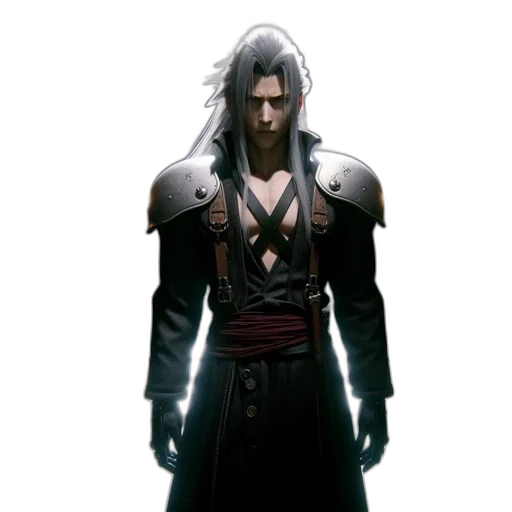 jacket, staff, sword, concept art transparent PNG cut-out