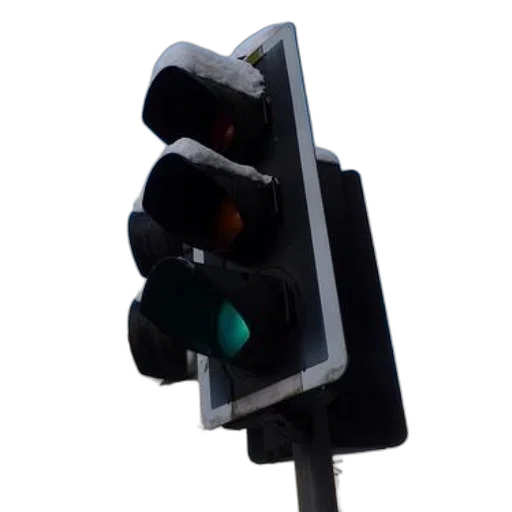 traffic, light, snow, top transparent PNG cut-out