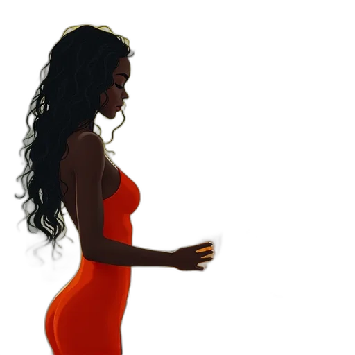 dress, concept art, cartoon, photorealistic transparent PNG cut-out