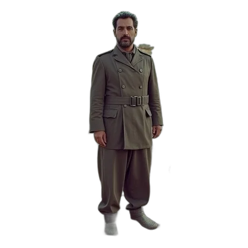 jacket, staff, 3d render, concept art transparent PNG cut-out