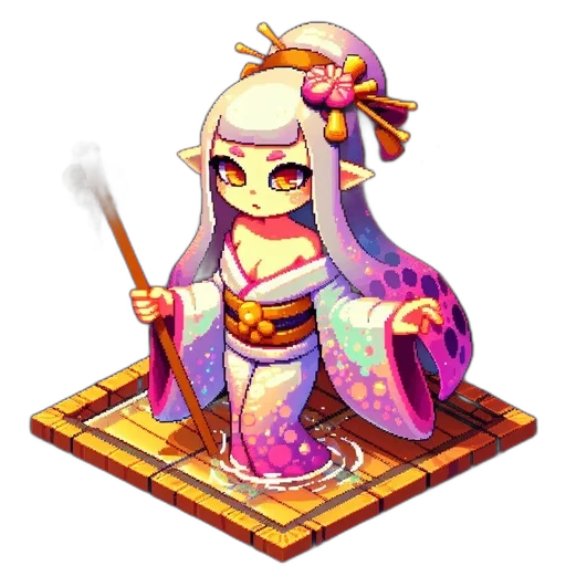 staff, dragon, weapon, pixel art transparent PNG cut-out