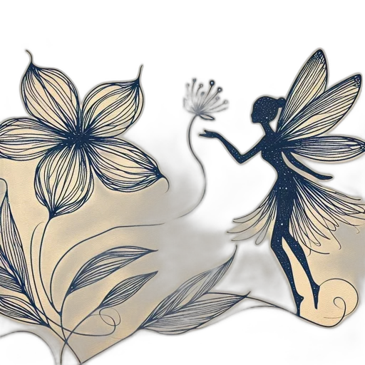 flower, creature, dress, concept art transparent PNG cut-out