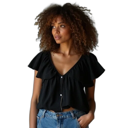 jacket, dress, hair, jewelry transparent PNG cut-out