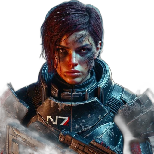 face, jacket, weapon, staff transparent PNG cut-out