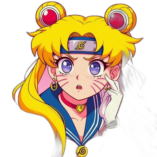 staff, face, anime, pixel art transparent PNG cut-out
