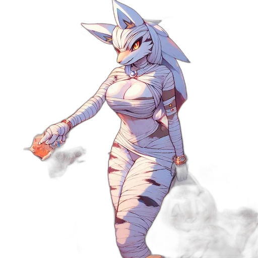 dragon, dress, staff, creature transparent PNG cut-out