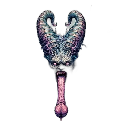 creature, dragon, staff, mask transparent PNG cut-out