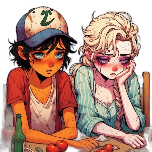 watercolor, comic book art, anime, concept art transparent PNG cut-out