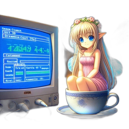 robot, furniture, dress, vaporwave transparent PNG cut-out