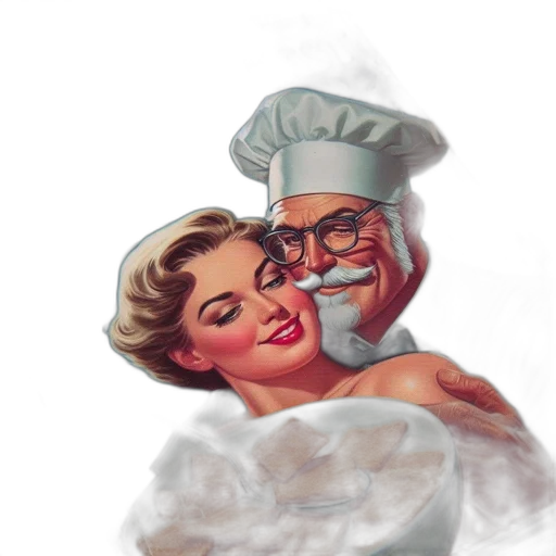 food, face, hat, staff transparent PNG cut-out