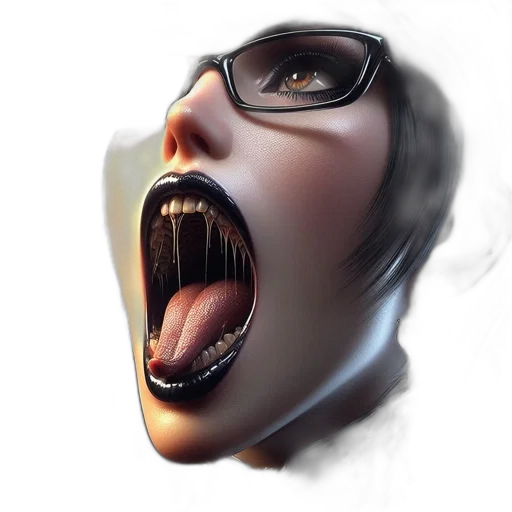 face, mask, creature, photorealistic transparent PNG cut-out