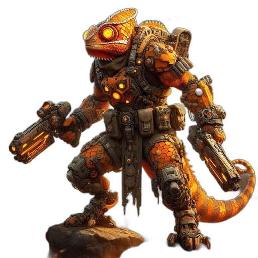 robot, dragon, creature, weapon transparent PNG cut-out