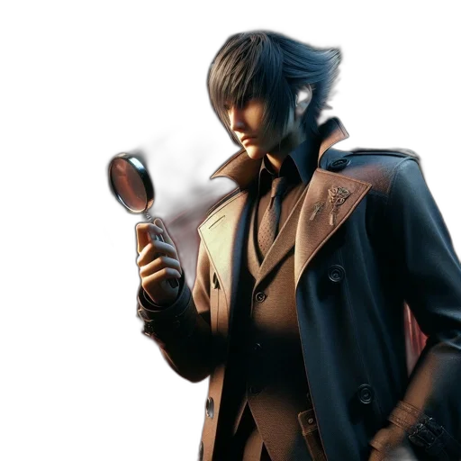 jacket, mask, staff, weapon transparent PNG cut-out