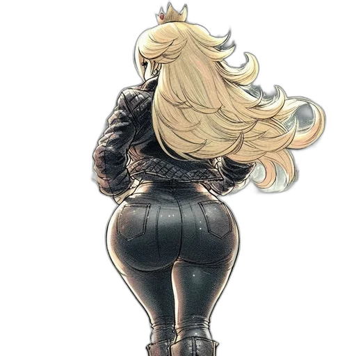 jacket, dress, hair, weapon transparent PNG cut-out