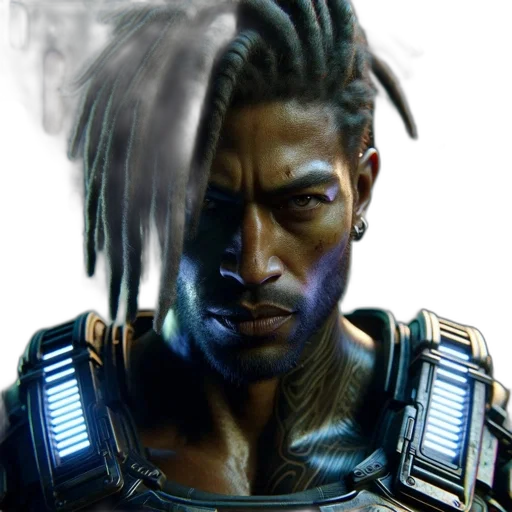 face, staff, dragon, hair transparent PNG cut-out