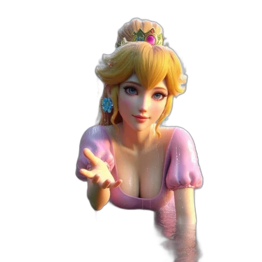 crown, dress, face, staff transparent PNG cut-out