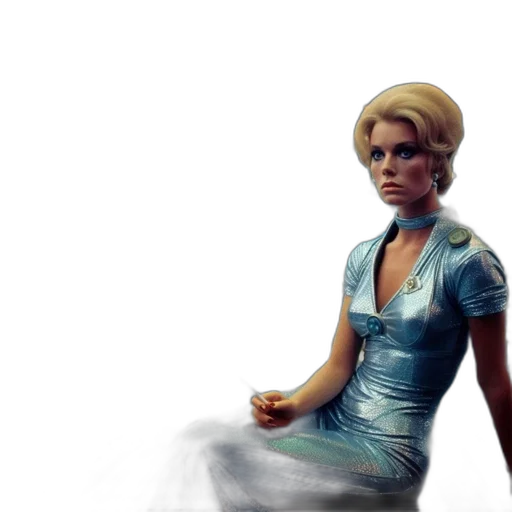 dress, face, jewelry, staff transparent PNG cut-out