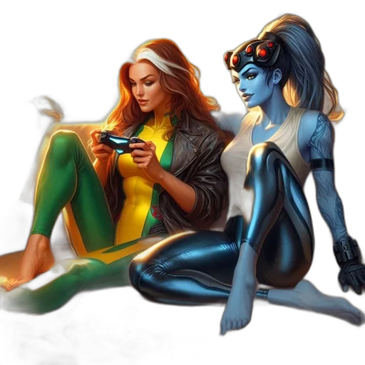 comic book art, concept art, fantasy art, cartoon transparent PNG cut-out