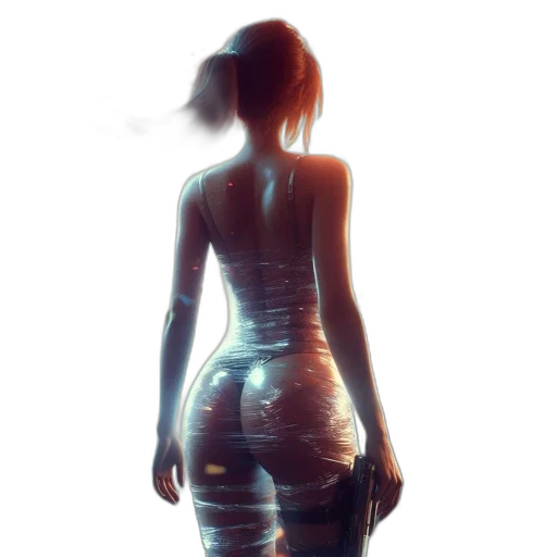 dress, robot, jacket, staff transparent PNG cut-out