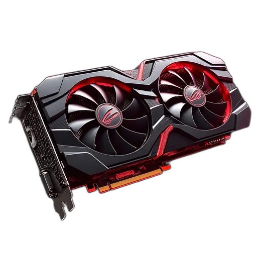 3d render, asus, rog, strix transparent PNG cut-out