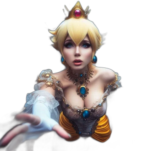 crown, jewelry, staff, fantasy art transparent PNG cut-out