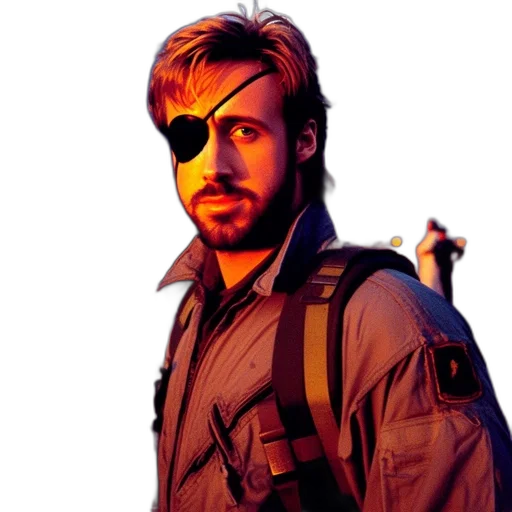 jacket, weapon, face, animal transparent PNG cut-out