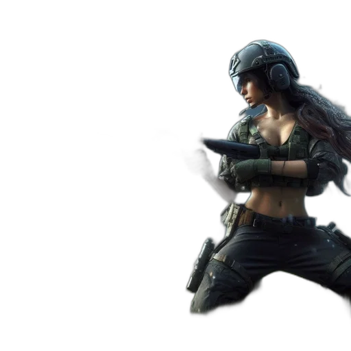 weapon, concept art, cyberpunk, 3d render transparent PNG cut-out