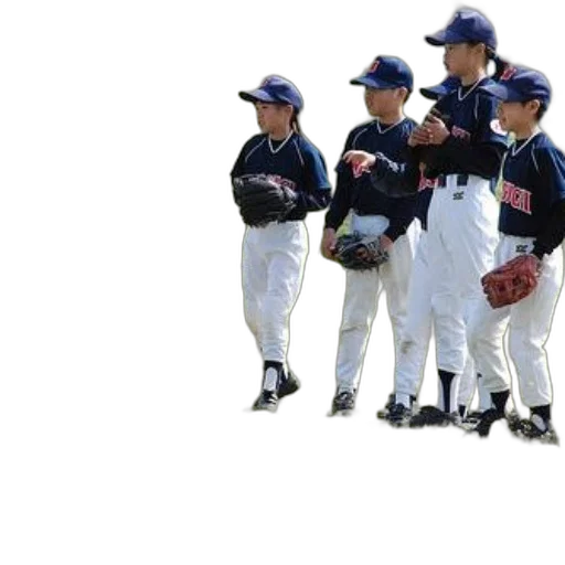 group, young, baseball, players transparent PNG cut-out