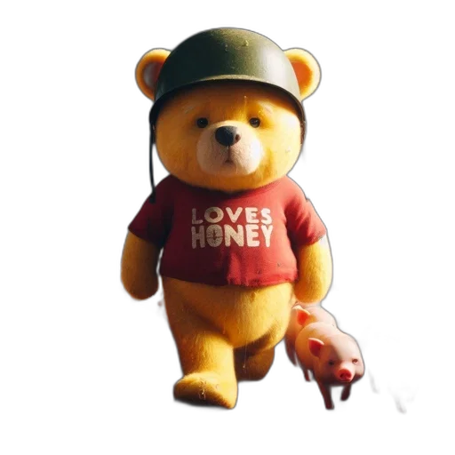 concept art, 3d render, yellow, teddy transparent PNG cut-out