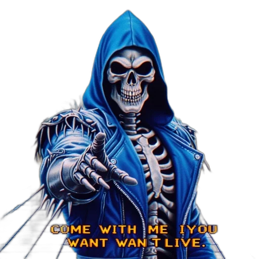 jacket, weapon, concept art, vaporwave transparent PNG cut-out