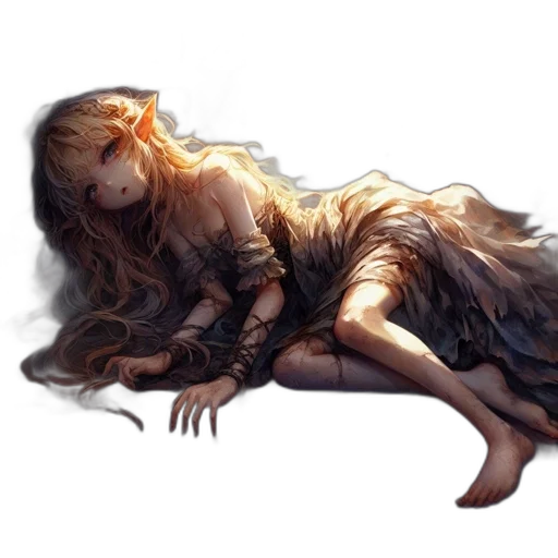 creature, dress, hair, animal transparent PNG cut-out