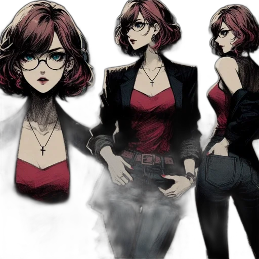 concept art, comic book art, cartoon, anime transparent PNG cut-out