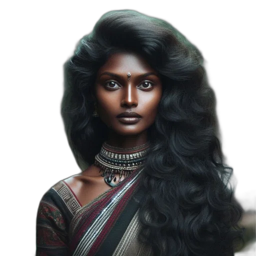 hair, face, jewelry, fantasy art transparent PNG cut-out