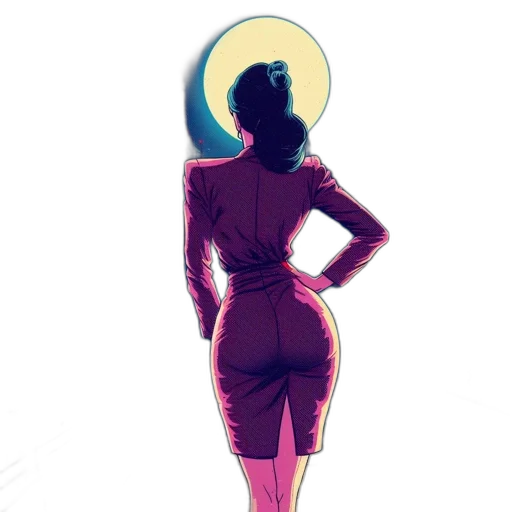 dress, jacket, staff, concept art transparent PNG cut-out