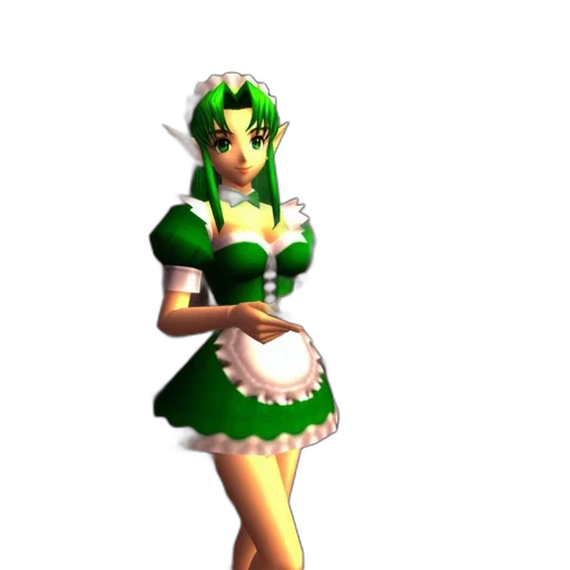 dress, staff, 3d render, concept art transparent PNG cut-out
