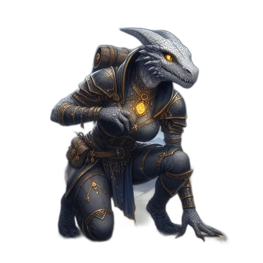 dragon, creature, robot, staff transparent PNG cut-out
